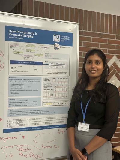 Koumudi Ganepola with her poster