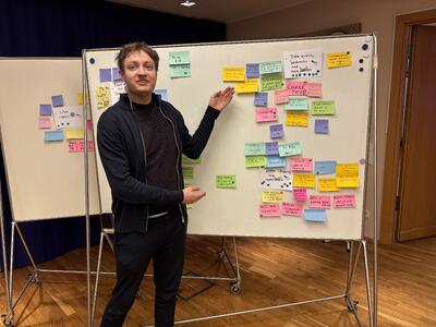 Johannes Schrott at the DQ Workshop at the Hasso Plattner Institute