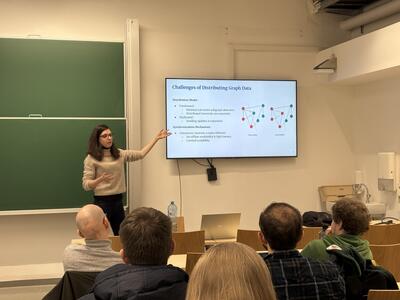 Stefania Dumbrava presenting